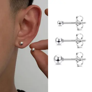 Kingsley Ryan Sterling Silver plain ball stud earrings in silver | ASOS