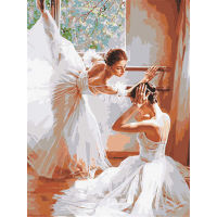 Ballet Woman DIY Cross Stitch Embroidery 11CT Kits Craft Needlework Set Printed Canvas Cotton Thread Home Decoration On Room