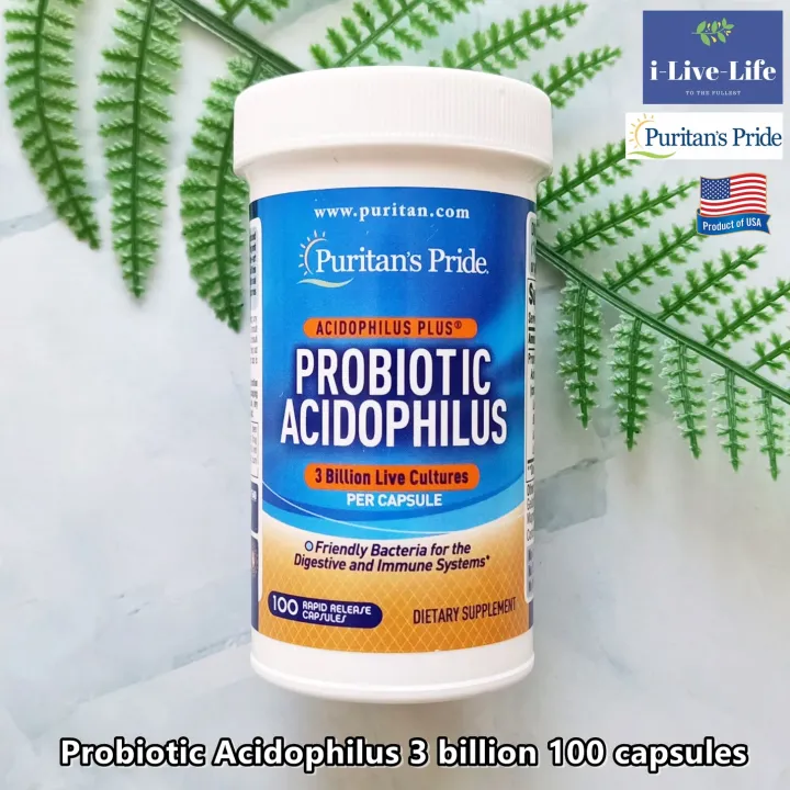Probiotic Acidophilus โปรไบโอติก 3 Billion Live Cultures 100 Rapid