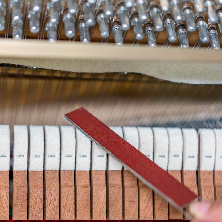 ที่เครื่องมือเสียงเปียโนวัสดุกระดาษทรายอะคริลิคแฟ้มกระดาษทรายดูเปียโนมืออาชีพ