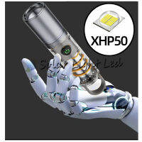 ไฟฉายพกพา XHP50  ซูมได้   flashlight TYPE-C USB Rechargeable