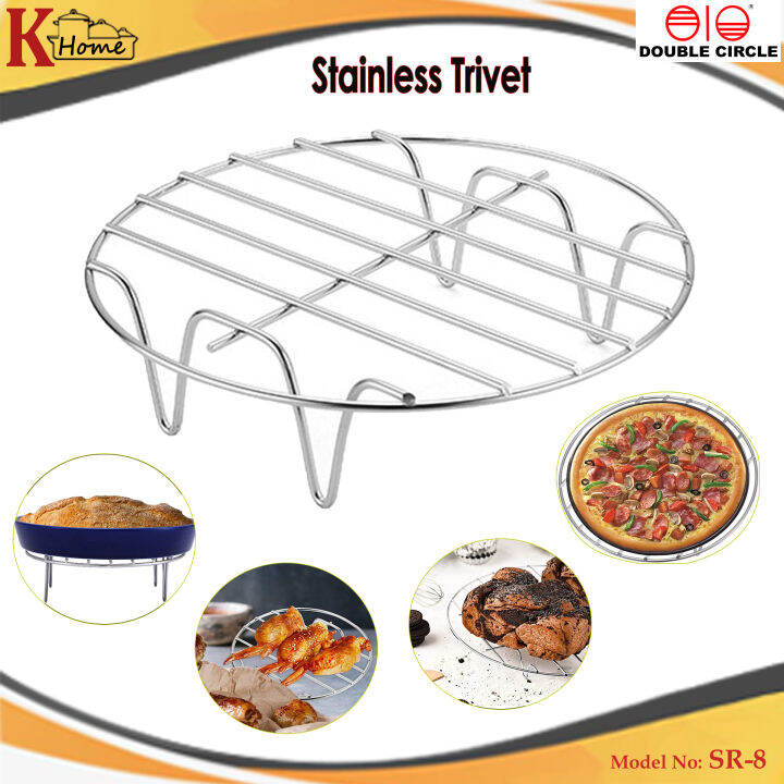 Double Circle Stainless Trivet / Hot Plate Holder Hot Pot Holder SR6