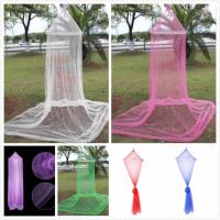 【LZ】✘  White Pink Blue Round Lace Curtain Dome Bed Canopy Netting Princess Mosquito Net