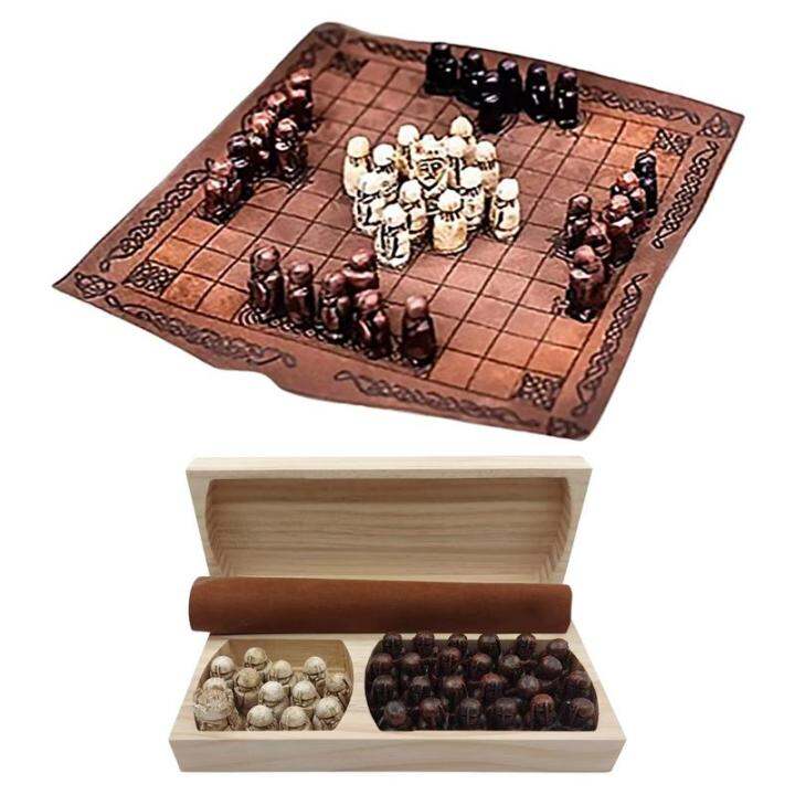 Hnefatafl Viking Chess Set Traditional TwoPlayer Strategy Board Game