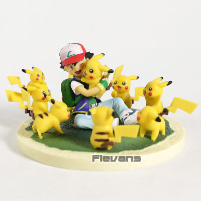 Pokemon Ash Ketchum Satoshi &amp; Pikachu PVC Figure Collectible Model Toy