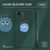 เคสสำหรับ Realme C30S การ์ตูนเคสโทรศัพท์รูปมอนสเตอร์คลุมทั้งหมดปลอกซิลิโคนของเหลวทรงสี่เหลี่ยมดั้งเดิมเคสป้องกันทนแรงกระแทกกล้อง