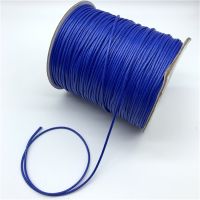 0.5mm 0.8mm 1mm 1.5mm 2mm Blue Waxed Cotton Cord Waxed Thread Cord String Strap Necklace Rope For Jewelry Making