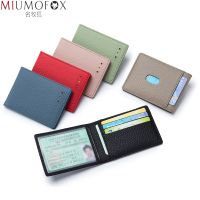 Genuine Leather Slim Car Drivers License Holder RFID Blocking ID Credit Card Cover Case Driving Documents Travel Pass Purse Card Holders