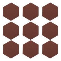 【CC】✔卍✹  12pcs Hexagon Felt Bulletin Board Framed Pin with Wood Frame Memo for Classroom Office Supplies