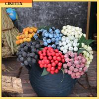 CIRETEX 1พวง/35ชิ้นเกสรตัวผู้สีแดงผลเบอร์รี่โฟมดอกไม้ปลอมดอกไม้ประดิษฐ์ขัดขวาง