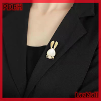 PDBH Fashion Store เข็มกลัดมุกน้ำจืดหูกระต่ายลดราคาพิเศษขนาดเล็กและประณีตมีเข็มกลัดหัวเข็มขัดกันหายขาจับผ้าลายกระต่ายอุปกรณ์เสริมสำหรับกด