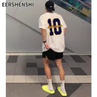 EERSHENSHI แฟชั่นวัยเยาว์ผู้ชายเสื้อยืดสไตล์เมืองคอกลมแขนสั้นเรียบง่ายเทรนด์ใหม่สำหรับฤดูร้อน