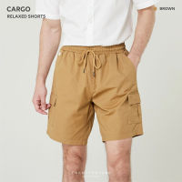 TWENTYSECOND กางเกงขาสั้น เอวยางยืด รุ่น Cargo shorts - สีกากี / Khaki