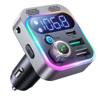 48W Dual Port Fast Charge Bluetooth Car Charger Car Charger Transmitter Mp3 Player