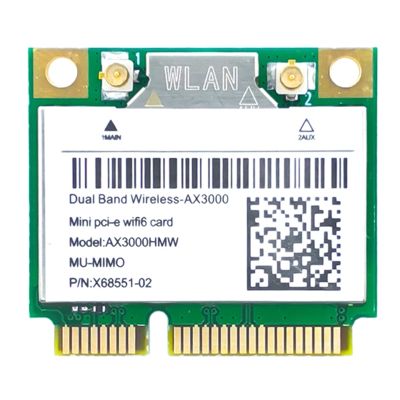 Network Card WiFi Card PCB WiFi Card AX200 AX3000HMW Mini PCI-E WiFi 6 Wireless Adapter 2.4G/5G Bluetooth 5.1 802.11AX for Win10