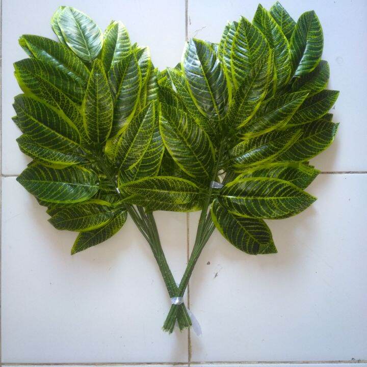 Daun Mangga Dekorasi / Daun Mangga Plastik Artificial Import / Daun
