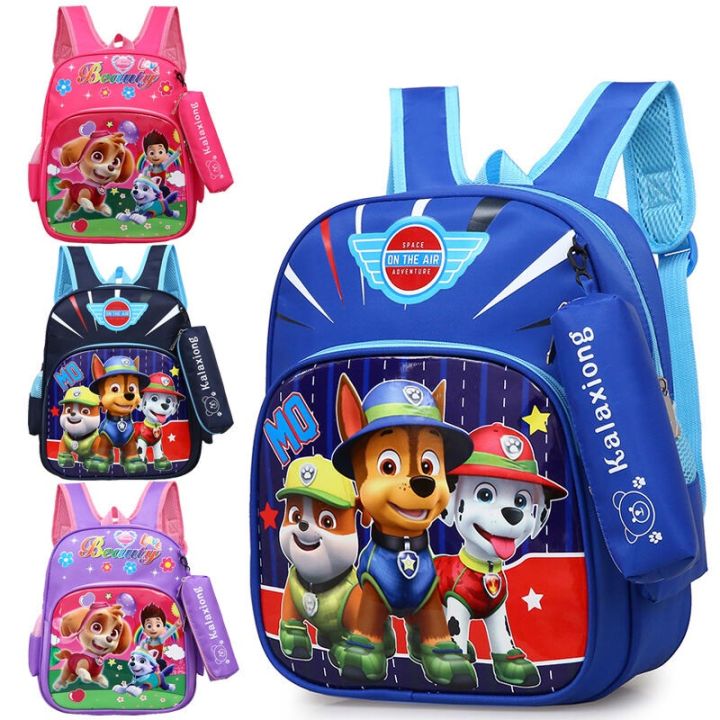 Cartoon Paw Patrol School Bag for Kids Boys Girls Backpack with pencil ...