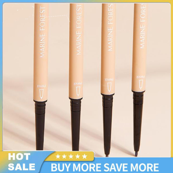 ดินสอเขียนคิ้วดินสอกับแปรงดินสอเขียนคิ้ว3มิติรูปทรงทิปแปรงปัดคิ้วสองด้านแบบไม่เปื้อนใช้งานได้นาน