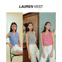 ⊱⊱[กรอก ENDM65 ลด 65.-] ENDOFMARCH LAUREN VEST เสื้อกั๊กผ้ายีนส์ ลายริ้ว