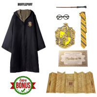 ◄ ┇❄♚ เสื้อคลุมคอสเพลย์Harry Potterสำหรับเด็กและผู้ใหญ่ชุดฮาโลวีนสีดำขนาดใหญ่ตั้งแต่ความสูง110ถึง185ซม. โมเดลMarauderมินิของสะสมแผนที่พาร์ชเมนท