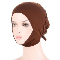 【YF】 Wrap Tied Full Cover Inner Cap Muslim Modal Hijab Caps Head Wear Hat Underscarf Bone Bonnet Mujer Ninja Headcover