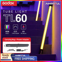 Godox TL60 Pavo ไฟหลอด RGB สีแสงไฟสำหรับถ่ายภาพกล้องส่องทางไกลยามกลางคืน Stick แอปรีโมทคอนโทรลสำหรับรูปภาพวิดีโอ Vlog