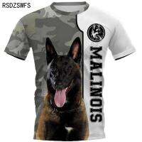 2021 summer new Malinois 3d printed female T-shirt mens summer casual short-sleeved T-shirt fun pattern