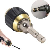 【CW】 50mm Chuck Screwdriver Driver Keyless 1/4   39;  39;Hex Shank Bit Change Convertor Tools