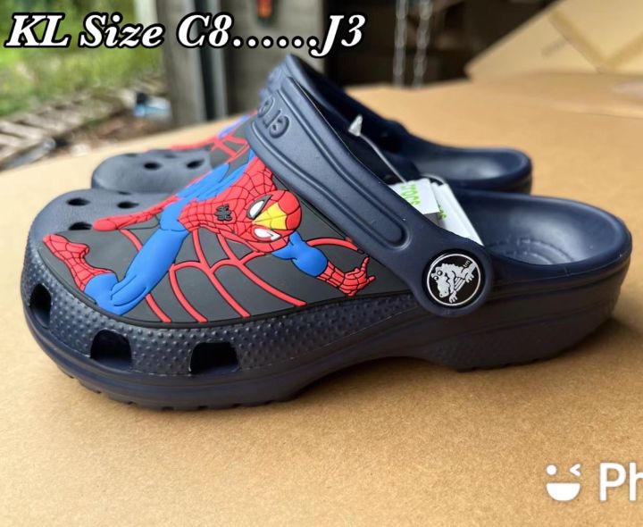 รองเท้าหัวโต-crocs-เด็ก-literide-kids-งานพรีเมี่ยม-สำหรับเด็ก-spider