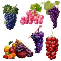 Three Ratels C021 Leisure Pastoral Fruit Cute Grape wall sticker for home Decorative Toilet Decal Self pasting Wall Stickers Decals