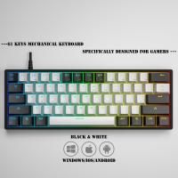 NP คีย์บอร์ด LEAVEN K620 Mechanical keyboard gaming 60% จัดส่งภายใน 24 ชั่วโมง แป้นพ type-c puter keyboard rgb แป้นพิมพ์เกมมิ่ คีย์บอร์ดเล่นเกม