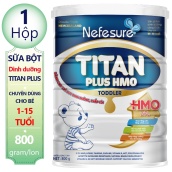 Sữa cho trẻ biếng ăn Nefesure titan plus hmo 800gr giúp bé cải thiện tình