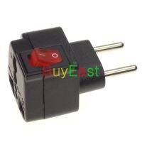 【HOT】 A.One Traders WONPRO Europlug EU Travel Adapter Type C ปลั๊กพร้อมสวิตช์หลัก LED แปลงปลั๊กสีดำ