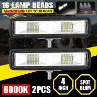 ชุด2ชิ้น6นิ้วไฟบาร์ Led 60W 6000K ไฟหน้ารถไฟตัดหมอกรวมโคมไฟฟลัดไลท์สำหรับ4wd รถบรรทุก【low price】