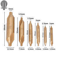 Shuaicai 6ชิ้นไฮสปีดไทเทเนียมเคลือบคอมโพสิตศูนย์เจาะชุดจุดเจาะ Countersink บิตเครื่องมือ1.0/1.5/2/2.5/3.0/5มิลลิเมตร