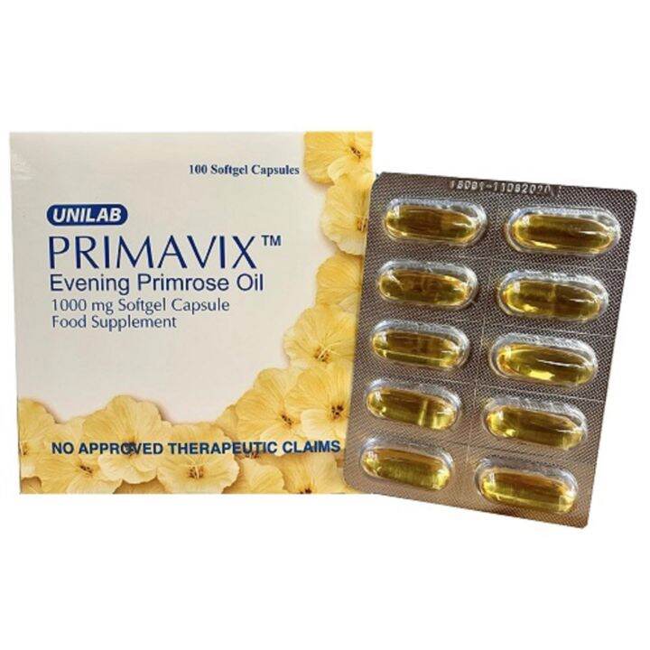 UNILAB Primavix Evening Primrose Oil 1000mg Softgel Capsule Food