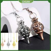 CHUAN รูปทรงกรวย จี้ลูกตุ้มเรกิ เป็นรูกลวง Amulet ลูกตุ้มโลหะทางจิตวิญญาณ การออกแบบใหม่ จี้ทองแดง จี้ Dowsing ลูกตุ้มบำบัด ของตกแต่งบ้าน