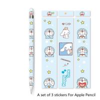 COD DSFDGFNN น่ารัก Cinnamoroll Doraemon Cover Apple Pencil Gen 1 2 Case ฟิล์มสติกเกอร์ฝาครอบตกแต่งปากกาฟิล์มป้องกัน