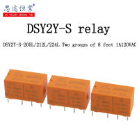 5ชิ้นรีเลย์ DSY2Y-S-205L 5VDC DSY2Y-S-212L 12VDC DSY2Y-S-224L 24VDC DSY2Y S 8PIN 1A/2A