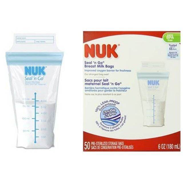NUK Seal & Go Breast Milk Bags 6oz Lazada PH