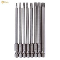 รัศมี8ชิ้น T8-T40 100มม. ไขควงไขควง Torx แม่เหล็ก1/4นิ้วเครื่องมือก้านหกเหลี่ยม