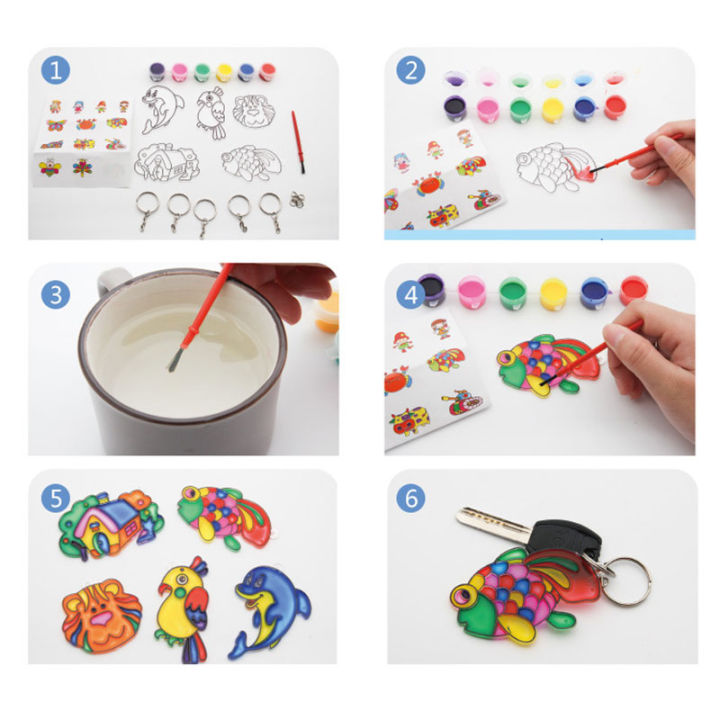 5pcs-children-window-art-kids-suncatcher-painting-kit-crafts-activities-ideas-birthday-gifts-diy-make-own-key-chain-cartoon-toys