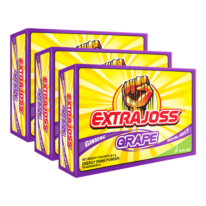 Extra Joss Energy Drink Grape Flavor 3 Packs (18 Sachets) Lazada PH