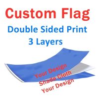 Custom Double Sided Flag 3 Layers And One Blockout Fabric In Middle Any Size Flying Banner Digital Printing 100D Polyester Adver Electrical Circuitry