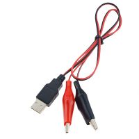 }{”: 1ชิ้น DC 5V คลิปทดสอบจระเข้หนีบเพื่อหัวต่อ USB ตัวผู้สายไฟอะแดปเตอร์จ่ายไฟความยาว1A 50ซม. 100ซม.