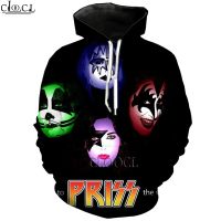 HX ร็อคล่าสุดวง KISS พิมพ์ 3D Hoodie ผู้ชายผู้หญิงกีฬา Pullover แฟชั่นสบาย ๆ ฤดูใบไม้ร่วง Hoodie ส่งตรง