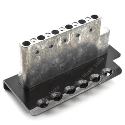 ‘【；】 A Set Right Handed 6 String Flat Saddle Single Tremolo Guitar Bridge System For Electric Guitar Black Chrome