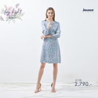 ชุดเดรส Jousse Ivy Light Blue Dress ชุดเดรสแขนยาวเข้ารูป สีฟ้า ความยาวสุภาพพอดี (JZ1ISB)