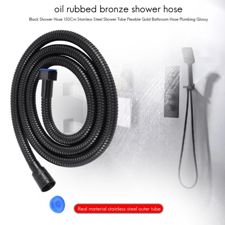 black-shower-hose-150cm-stainless-steel-shower-tube-flexible-gold-bathroom-hose-plumbing-glossy