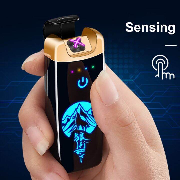 zzooi-electric-windproof-metal-usb-lighter-creative-touch-sensing-dual-arc-charging-electronic-plasma-lighters-gift-for-men